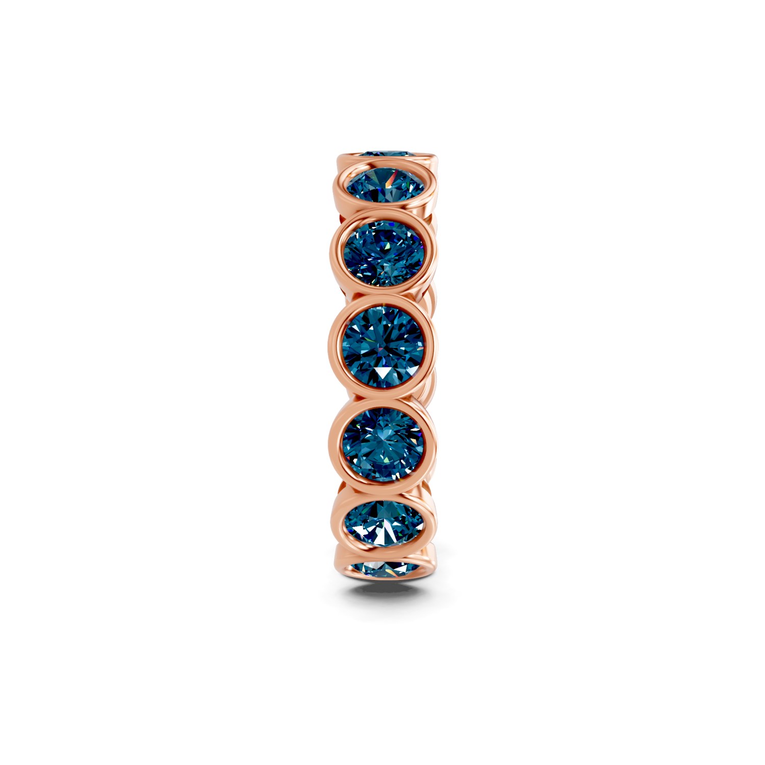 14kt Rose Gold Dream Round Bezel Lab Diamond Eternity Ring (1 Ct. Tw.) left