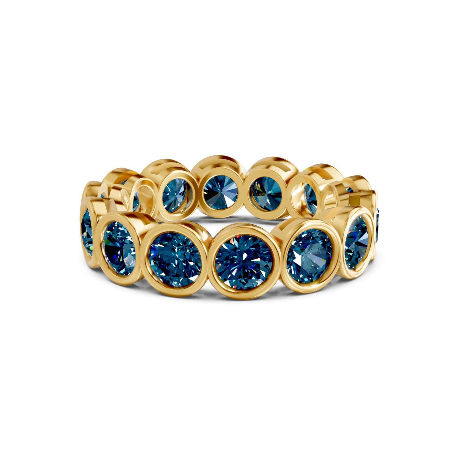 10kt Yellow Gold Dream Round Bezel Lab Diamond Eternity Ring (1 Ct. Tw.) front image