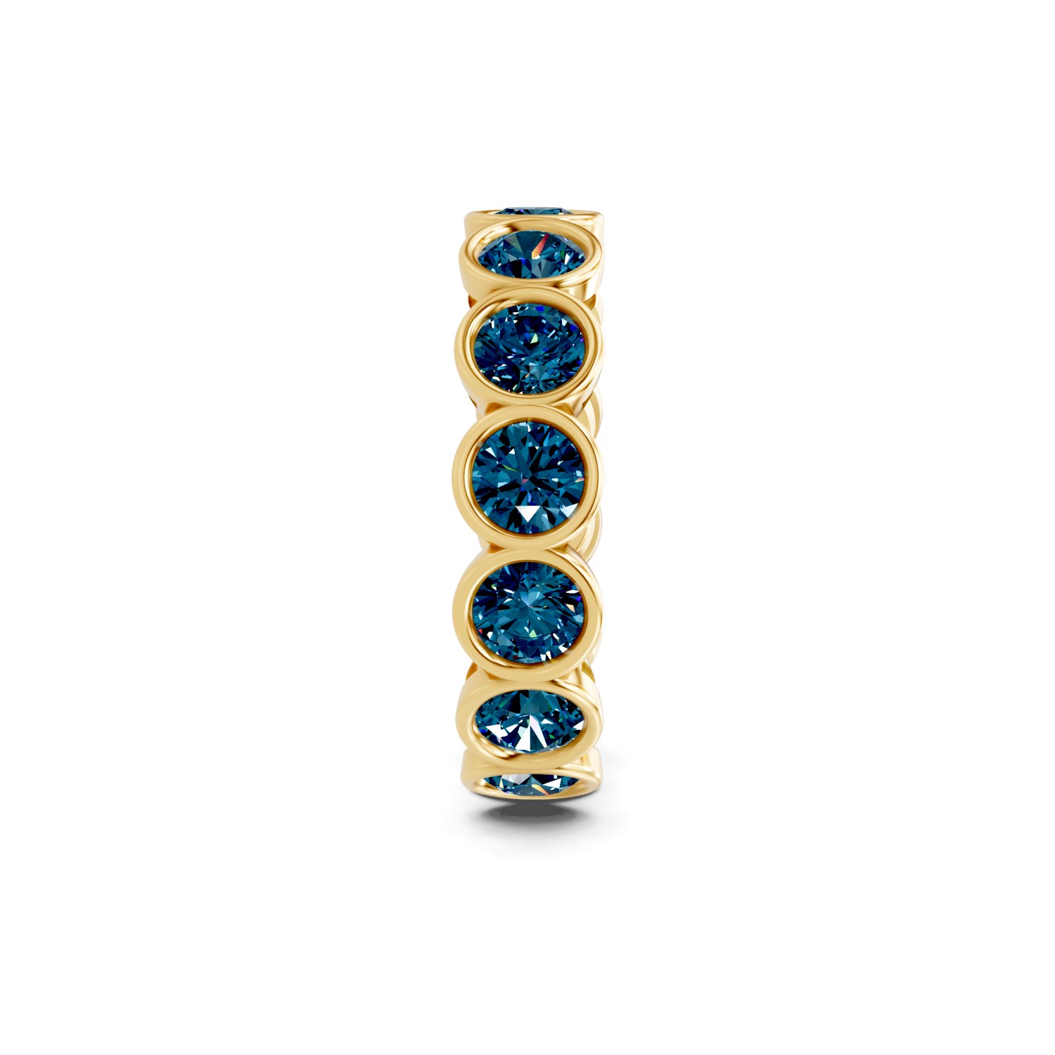 10kt Yellow Gold Dream Round Bezel Lab Diamond Eternity Ring (1 Ct. Tw.) left