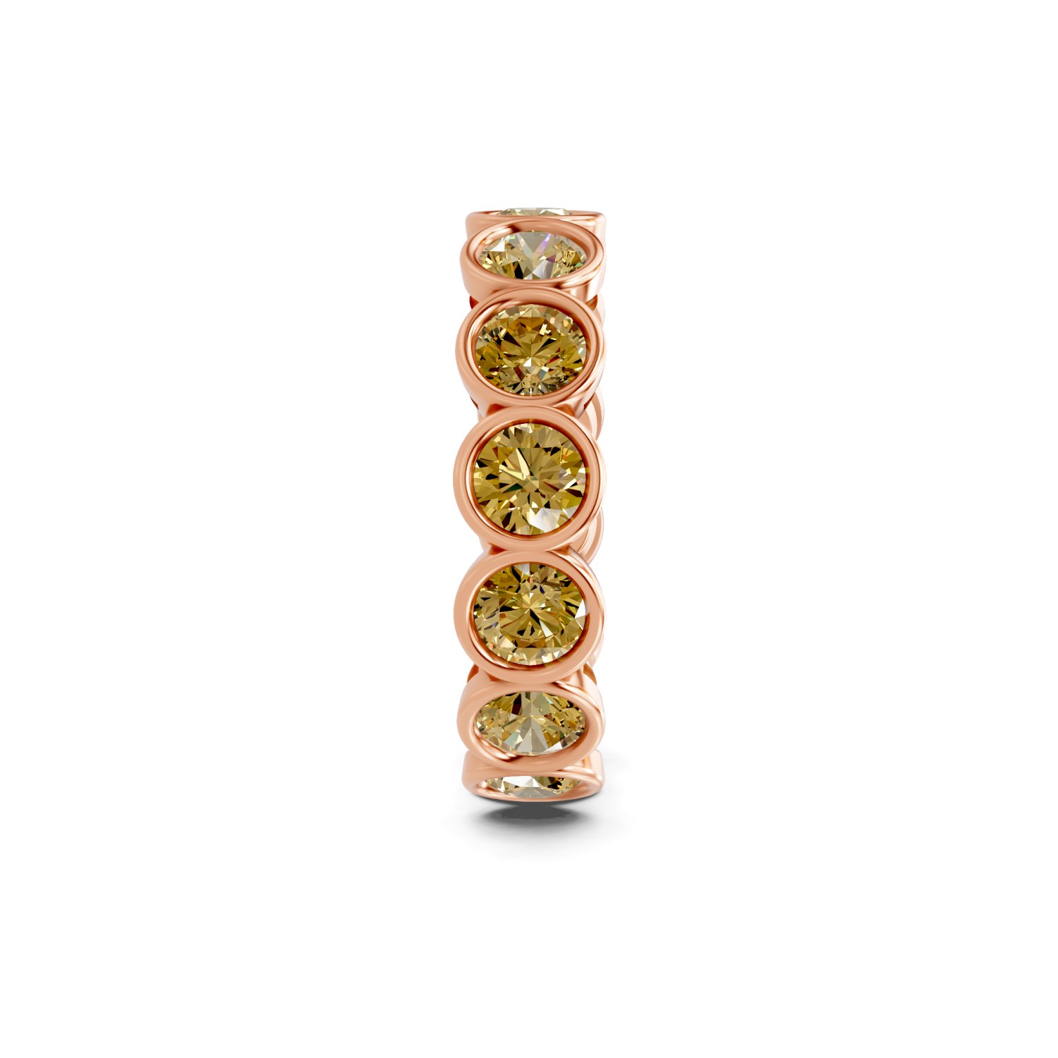 14kt Rose Gold Dream Round Bezel Lab Diamond Eternity Ring (1 Ct. Tw.) left