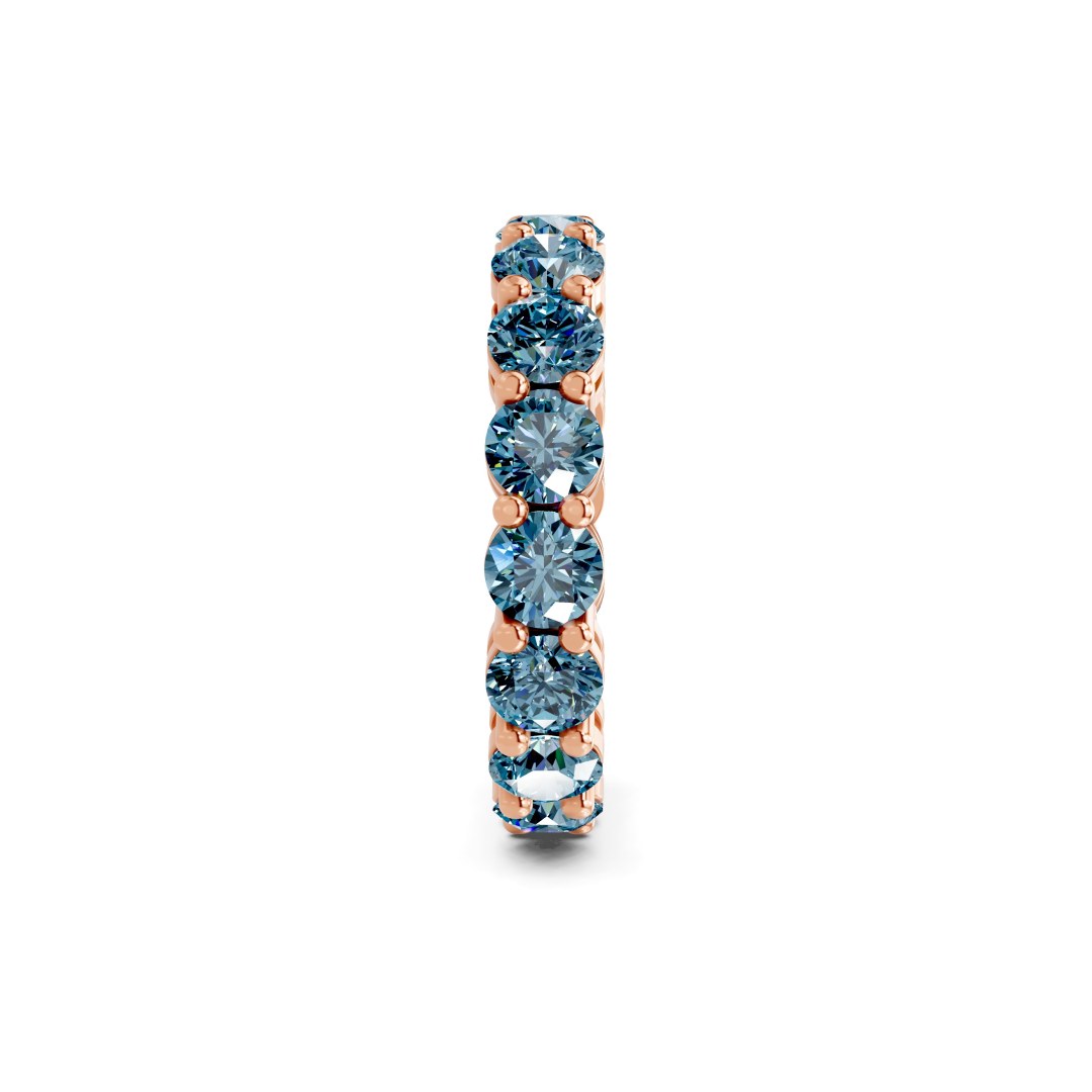 9ct Rose Gold Elysia Round Lab Diamond Eternity Ring (5 Ct. Tw.) standing product image one
