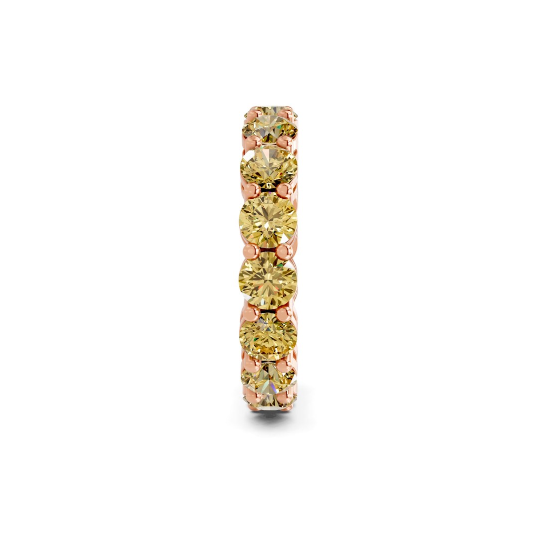 9ct Rose Gold Elysia Round Lab Diamond Eternity Ring (2 Ct. Tw.) standing product image one