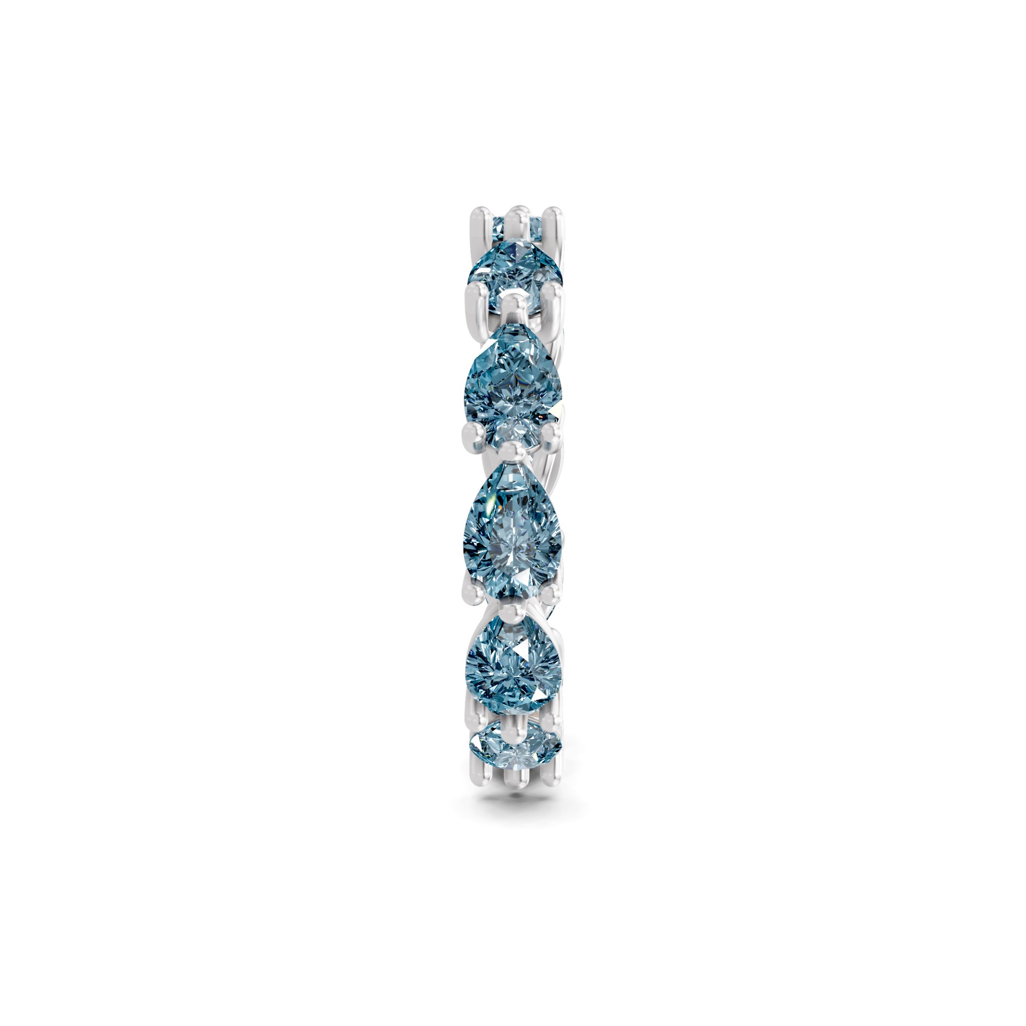 Lily Pear Ice Blue Lab Diamond Eternity Ring left view