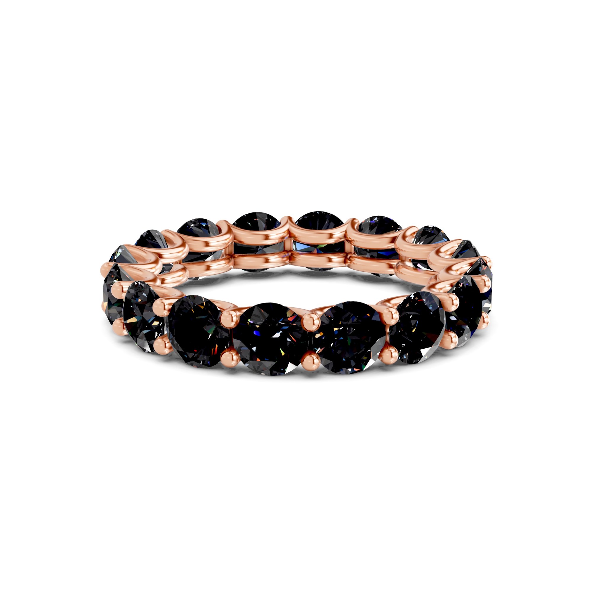 9ct Rose Gold Neveah Round Lab Diamond Eternity Ring (1 Ct. Tw.) front image