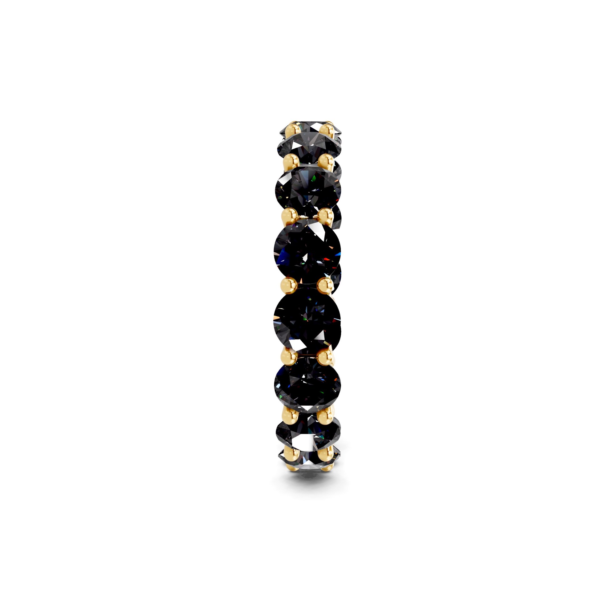 10kt Yellow Gold Neveah Round Lab Diamond Eternity Ring (6 Ct. Tw.) left