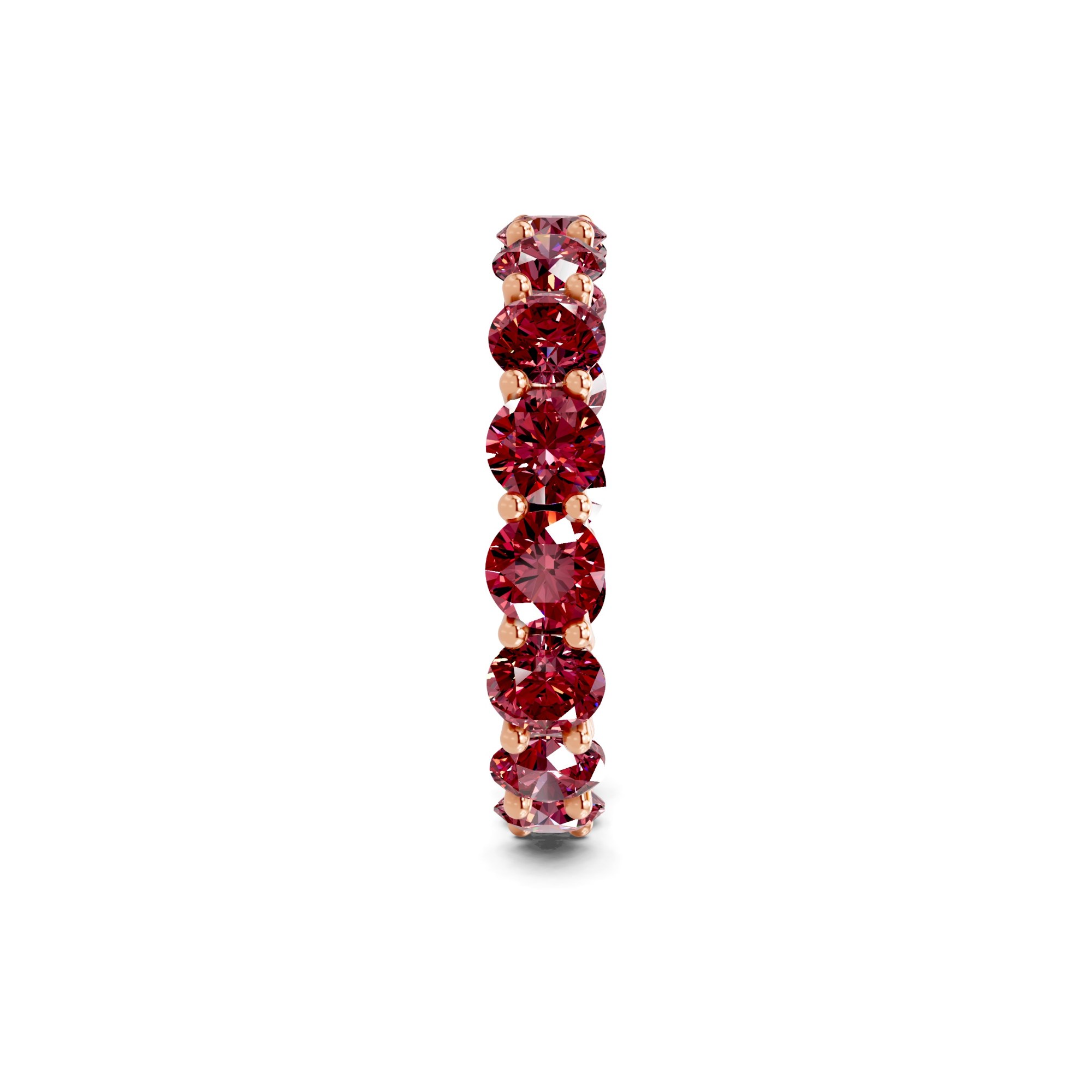 10kt Rose Gold Neveah Round Lab Diamond Eternity Ring (5 Ct. Tw.) left