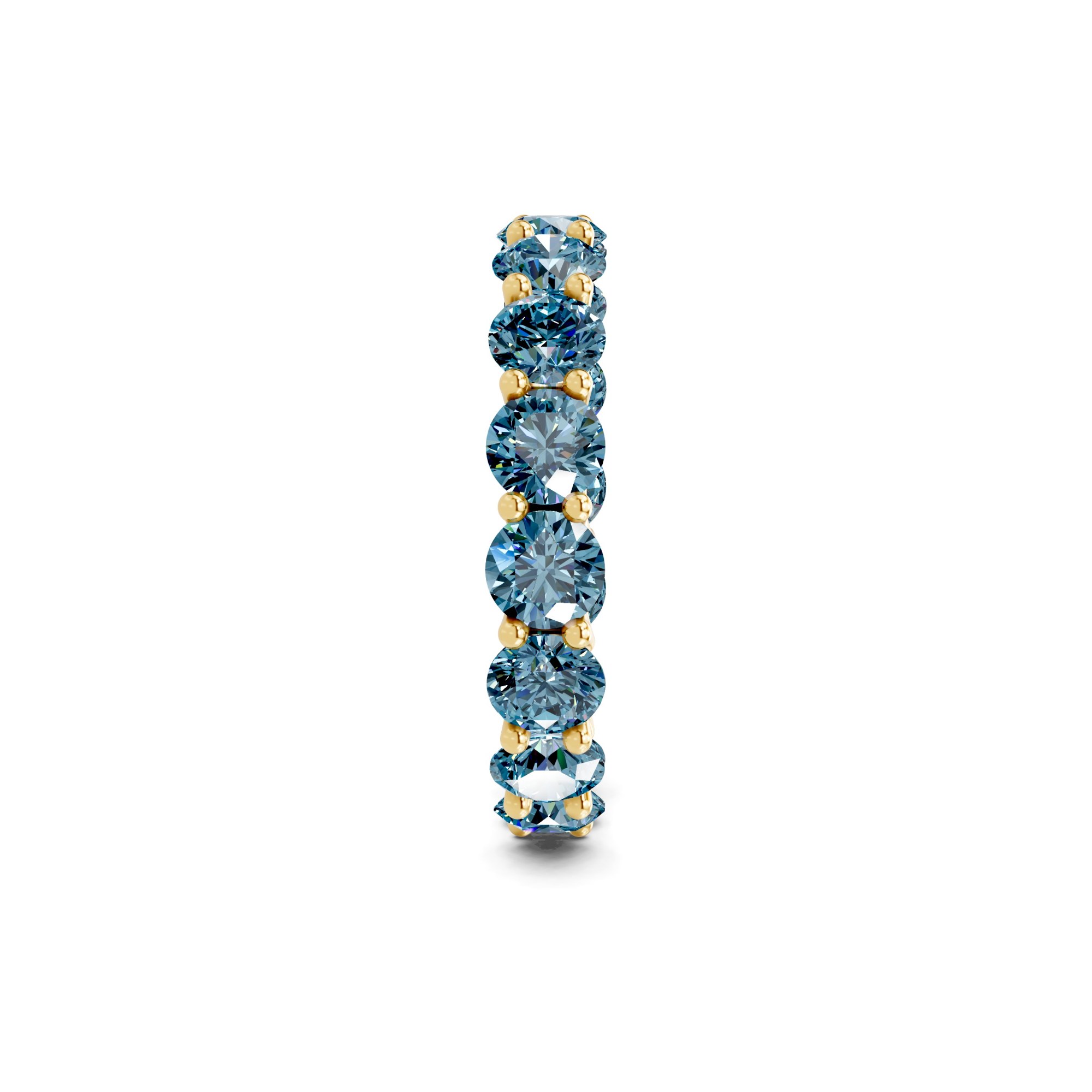 Neveah Round Ice Blue Lab Diamond Eternity Ring left view