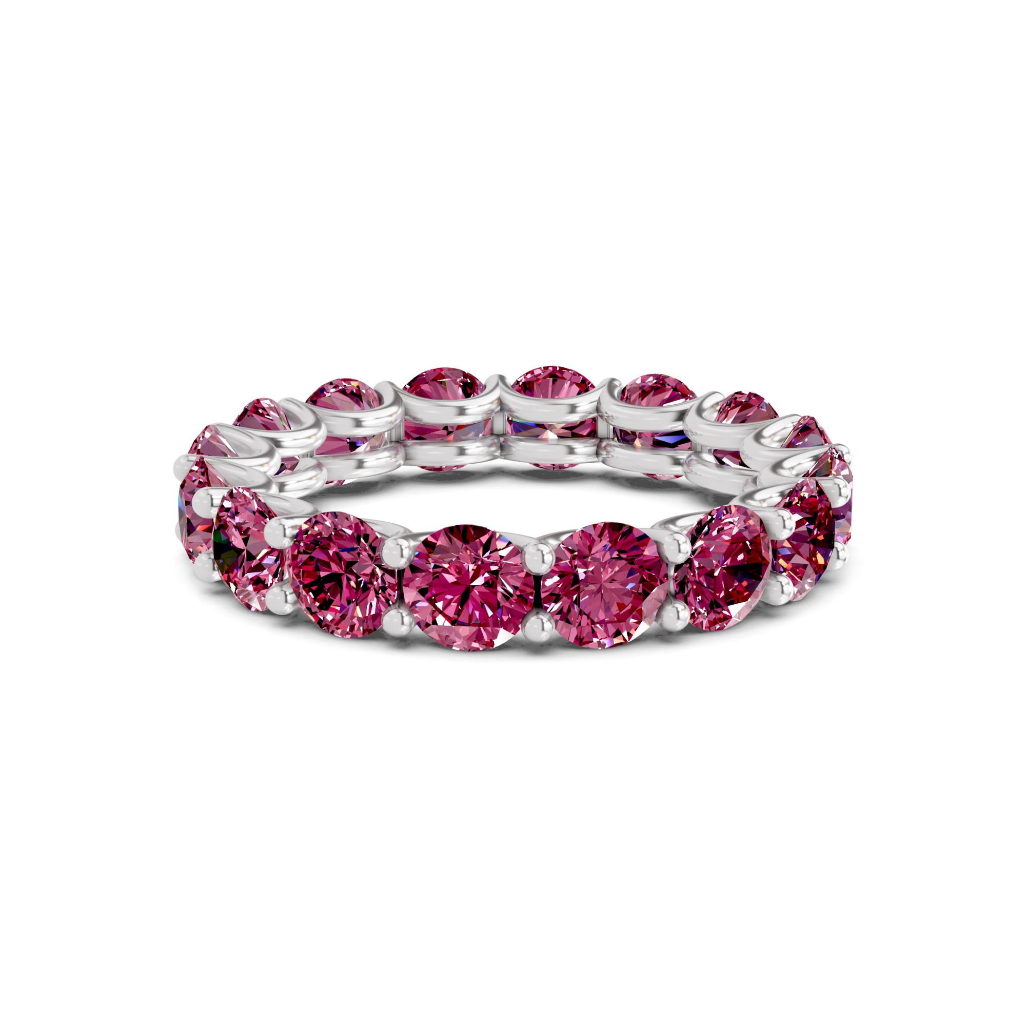 10kt White Gold Neveah Round Lab Diamond Eternity Ring (1 Ct. Tw.) front image