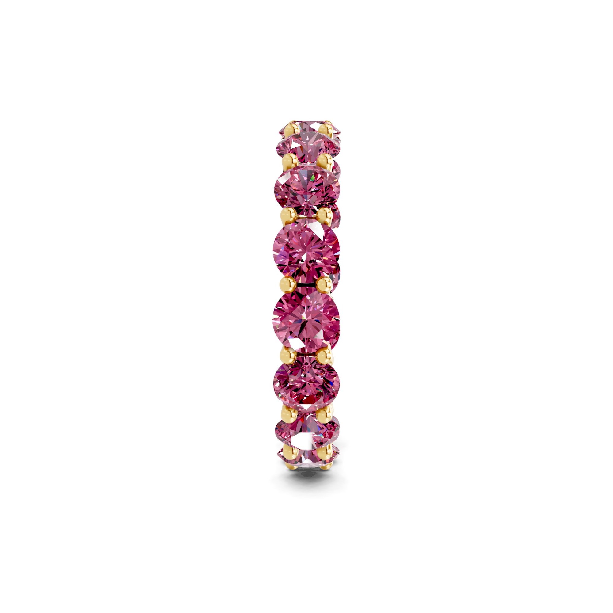 Neveah Round Purple Lab Diamond Eternity Ring left view