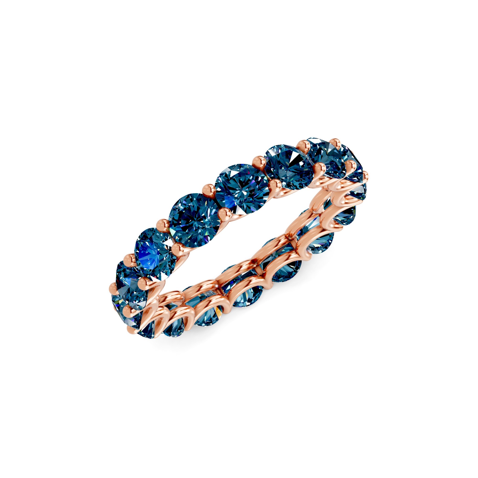 9ct Rose Gold Neveah Round Lab Diamond Eternity Ring (3 Ct. Tw.) right
