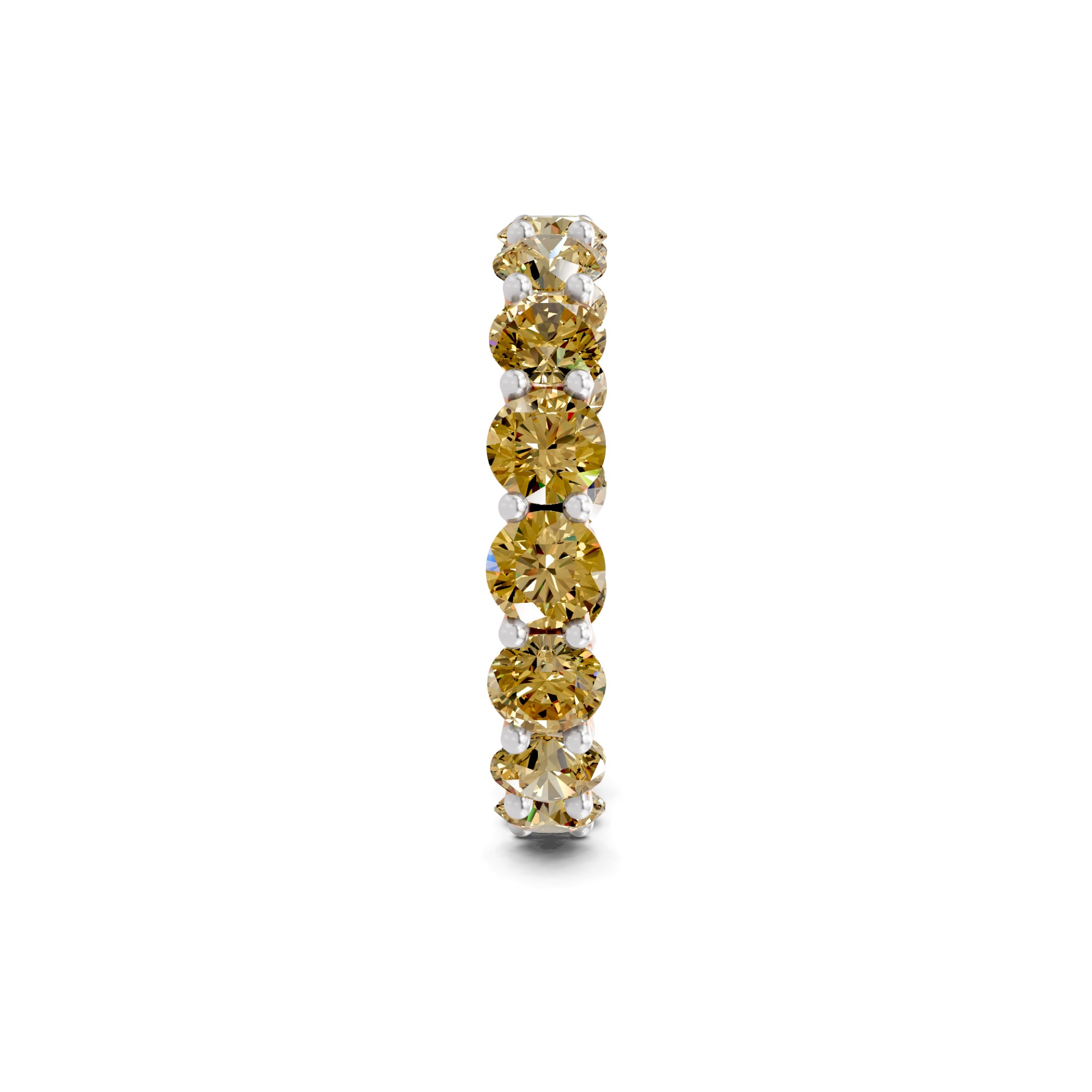 Neveah Round Lemon Yellow Lab Diamond Eternity Ring left view