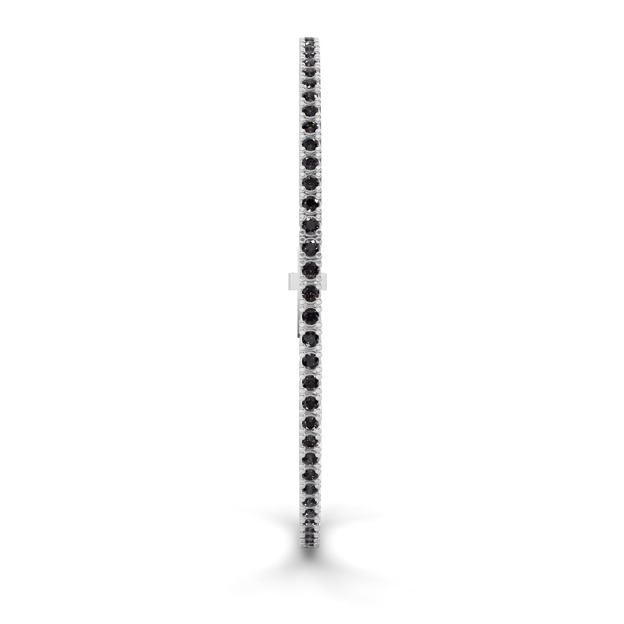 Darcy Round Black Lab Diamond Tennis Bracelet left view