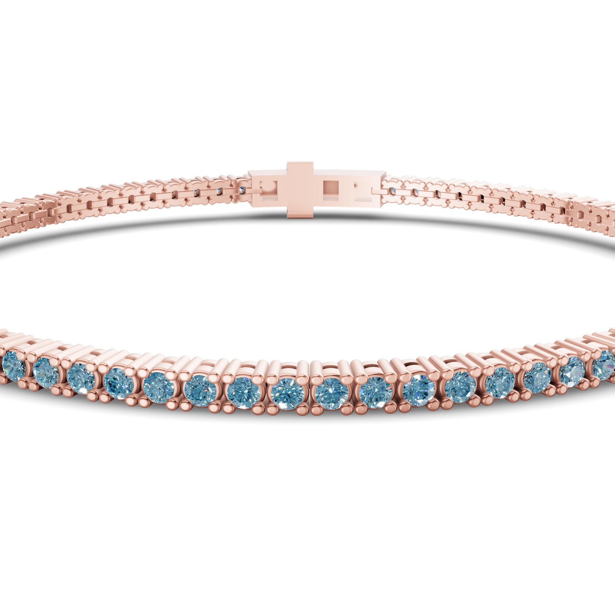 14kt Rose Gold Darcy Round Lab Diamond Tennis Bracelet (2 Ct. Tw.) side right image one