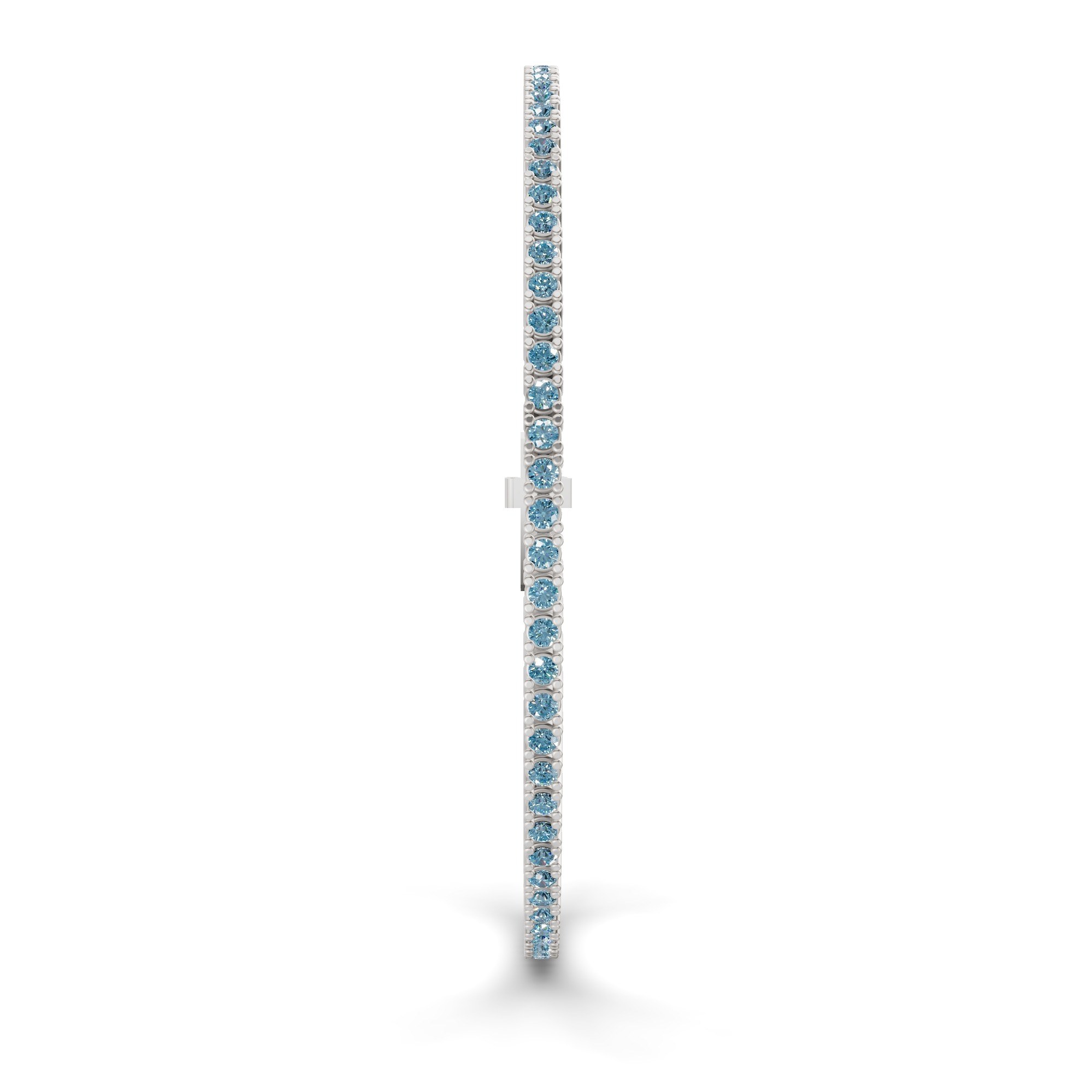 Darcy ice blue Round Lab Diamond Tennis Bracelet left view