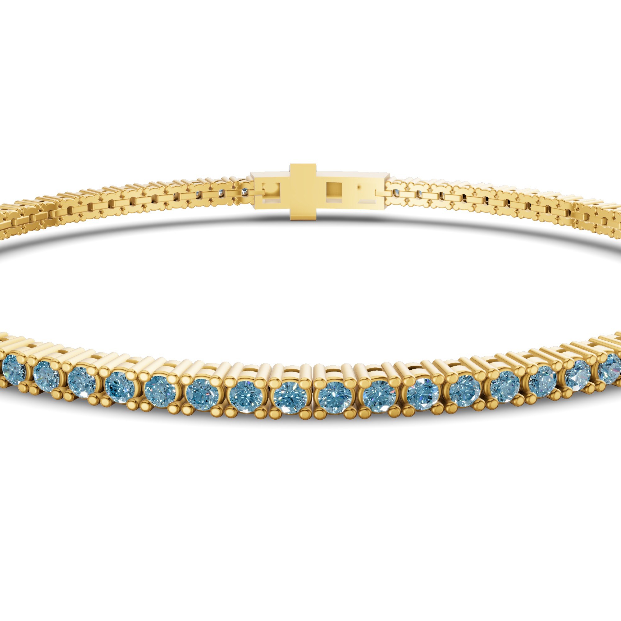 14kt Yellow Gold Darcy Round Lab Diamond Tennis Bracelet (2 Ct. Tw.) side right image one