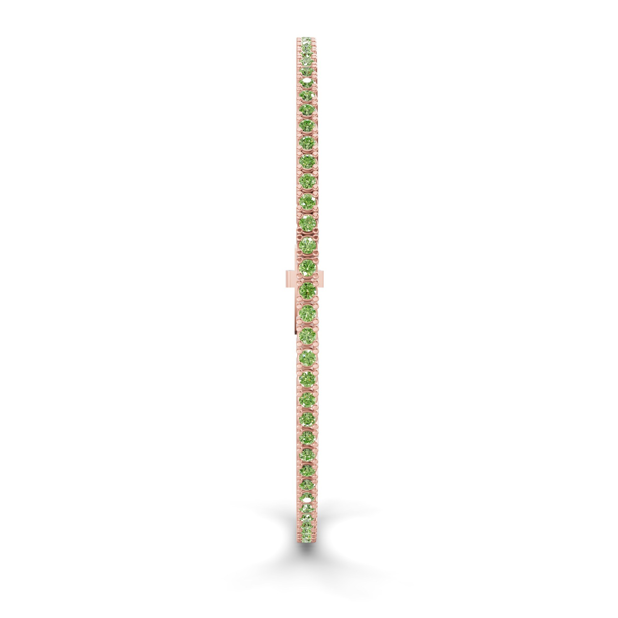 Darcy Round Ocean Green Lab Diamond Tennis Bracelet left view