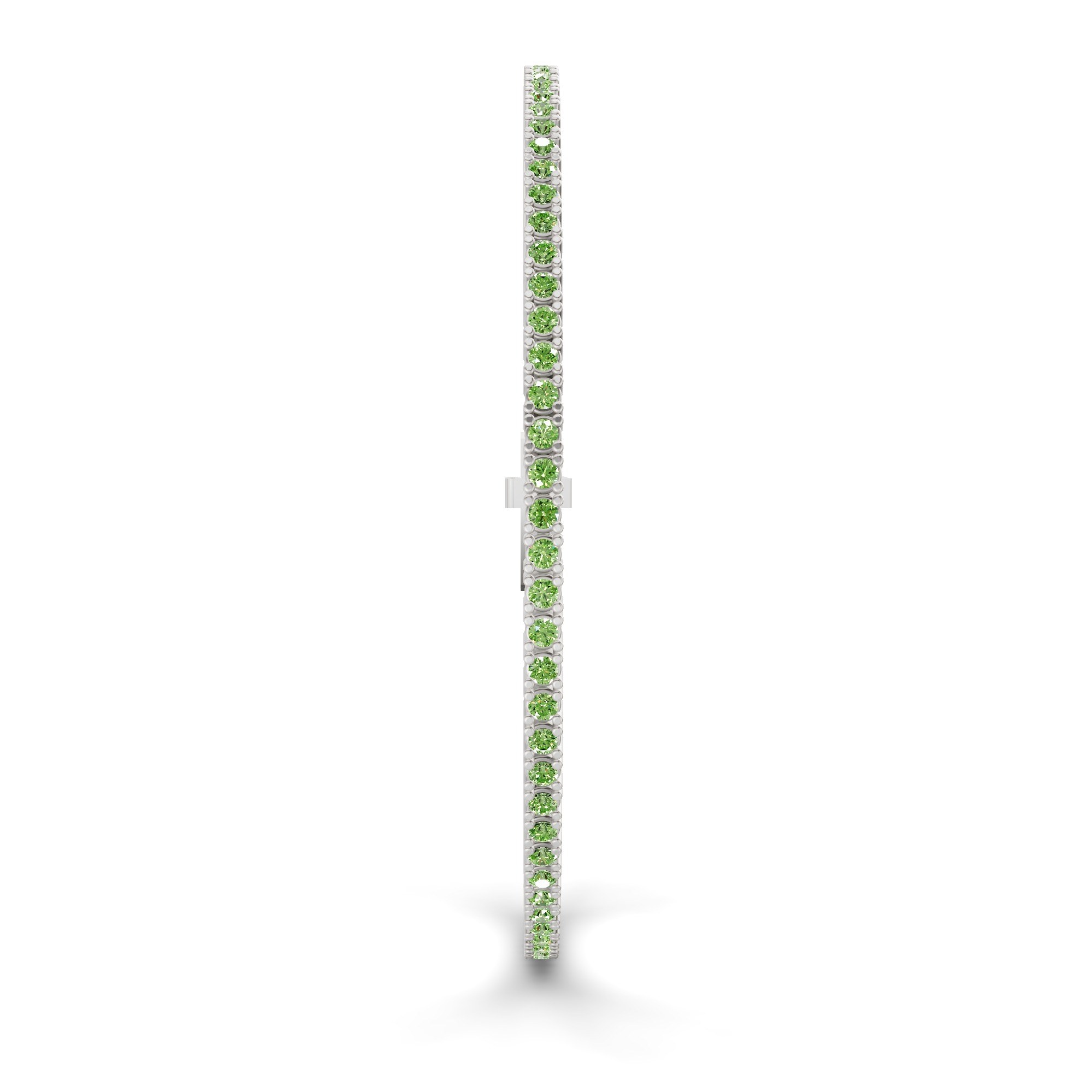 Darcy Round Ocean Green Lab Diamond Tennis Bracelet left view