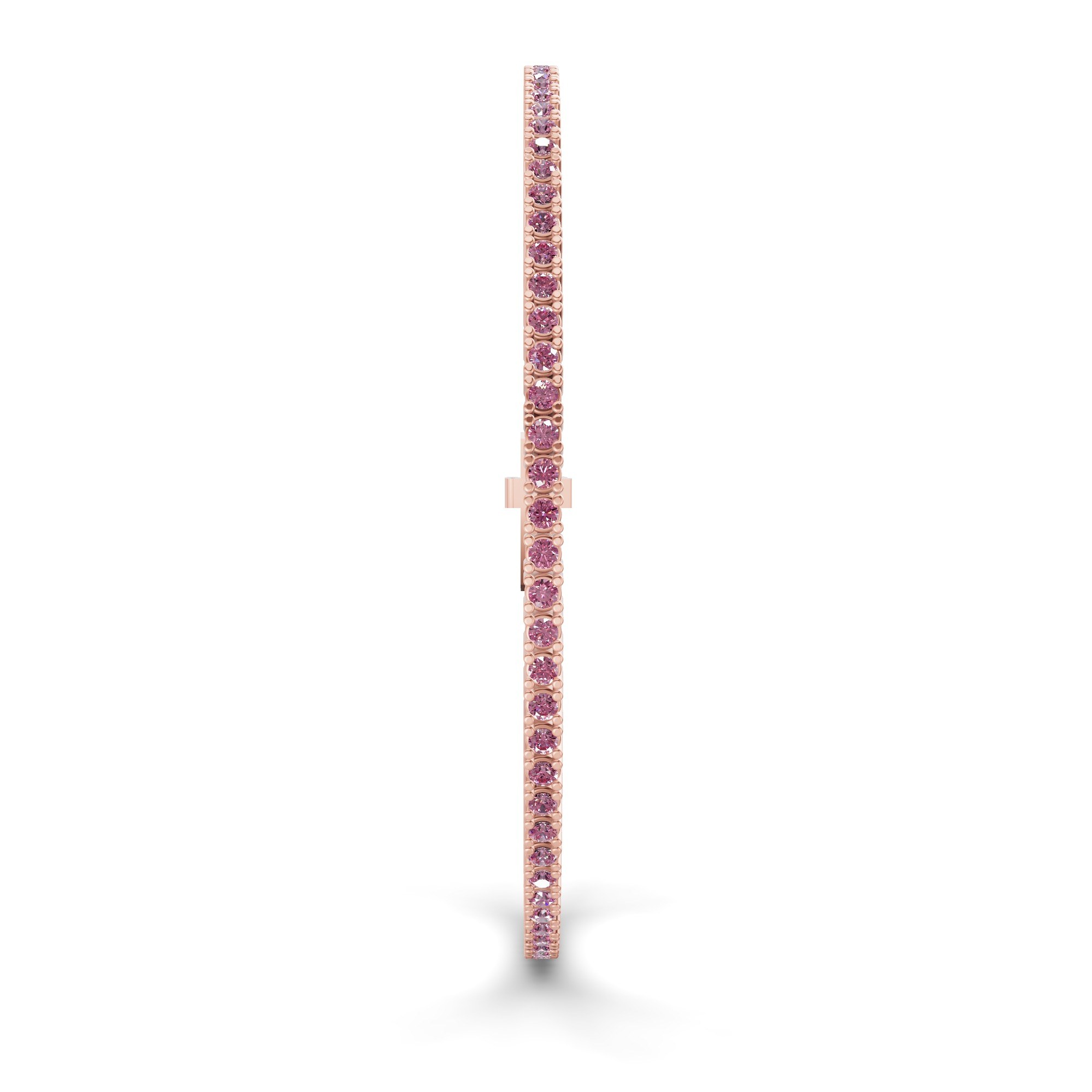 Darcy Round Purple Lab Diamond Tennis Bracelet left view