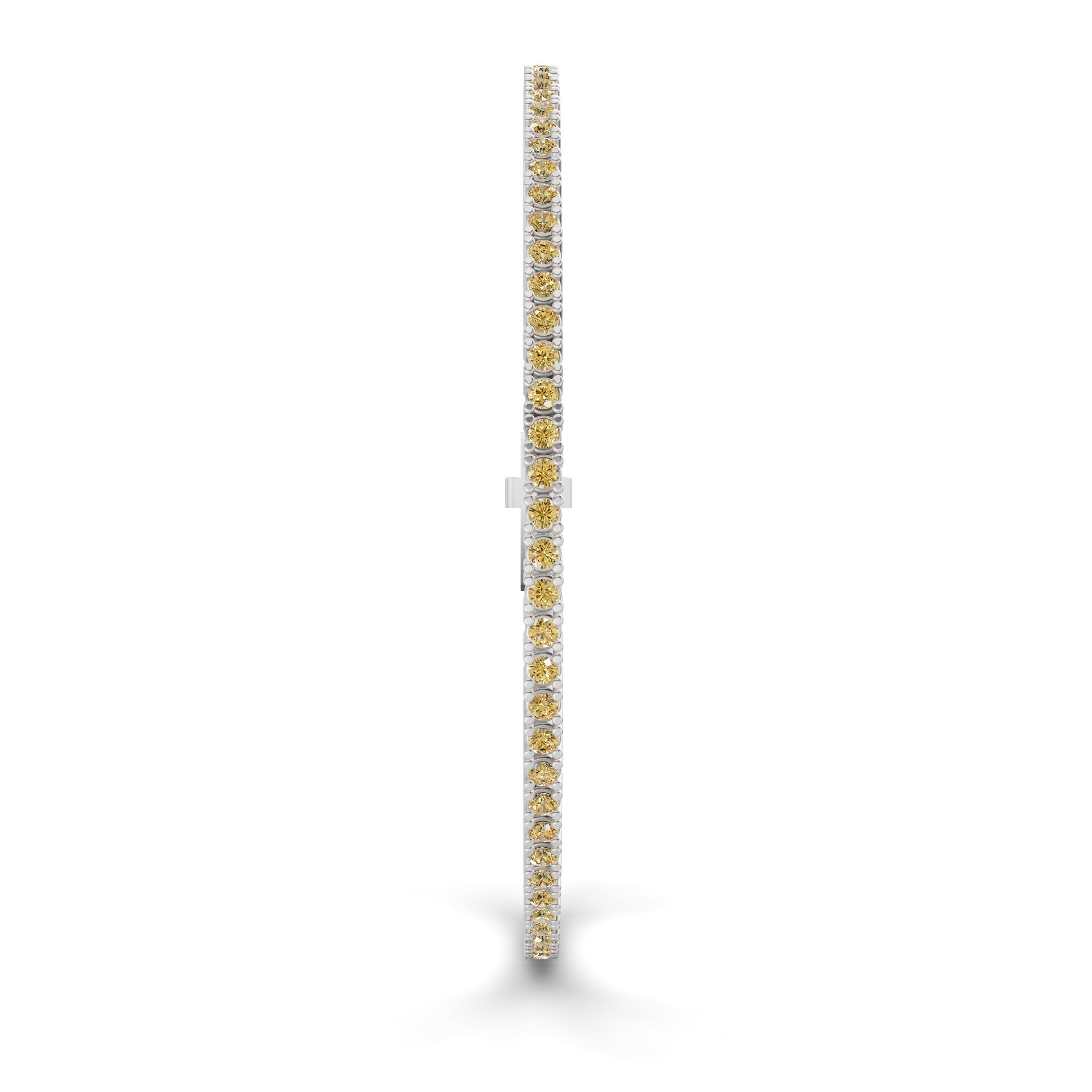 Darcy Round Lemon Yellow Lab Diamond Tennis Bracelet left view