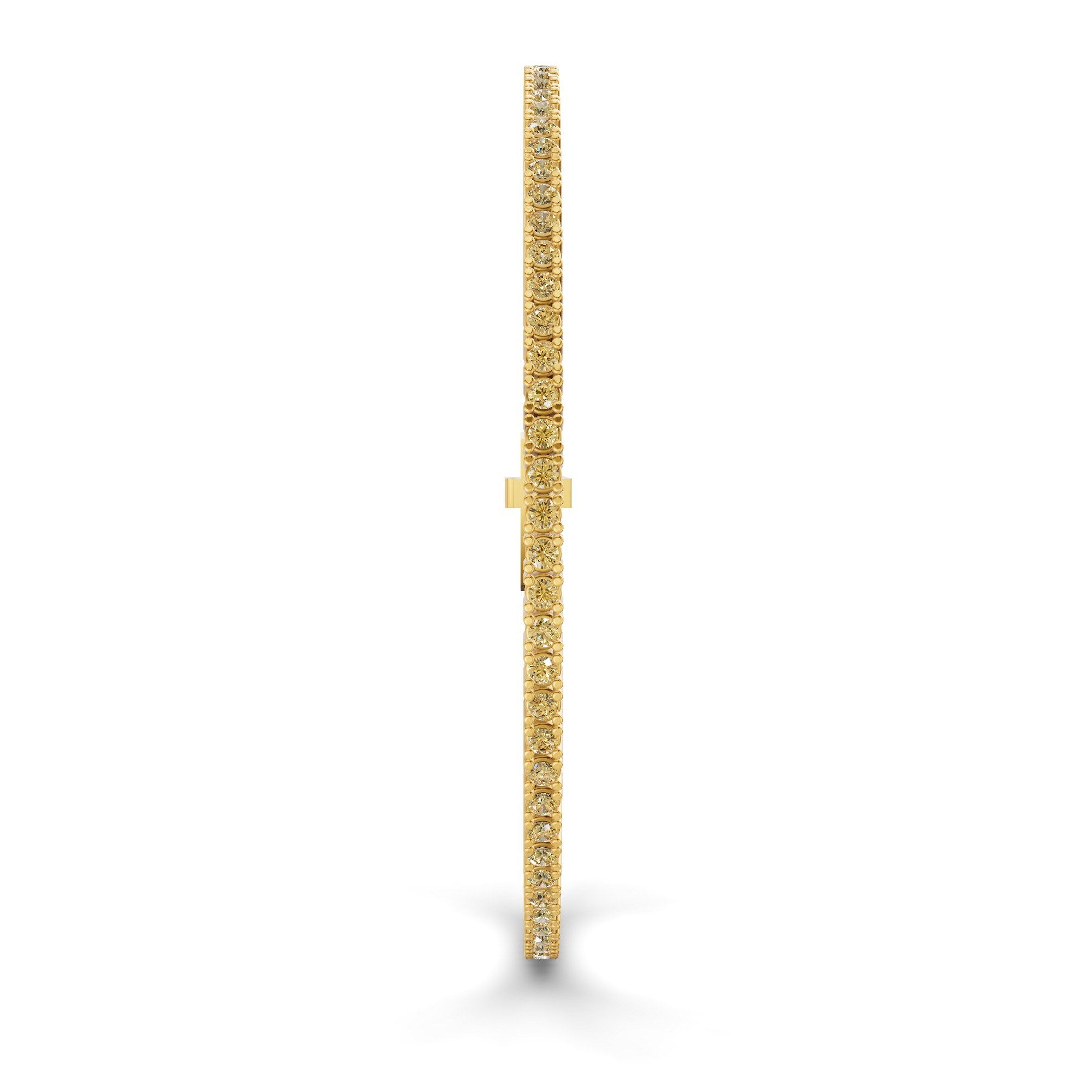 Darcy Round Lemon Yellow Lab Diamond Tennis Bracelet left view
