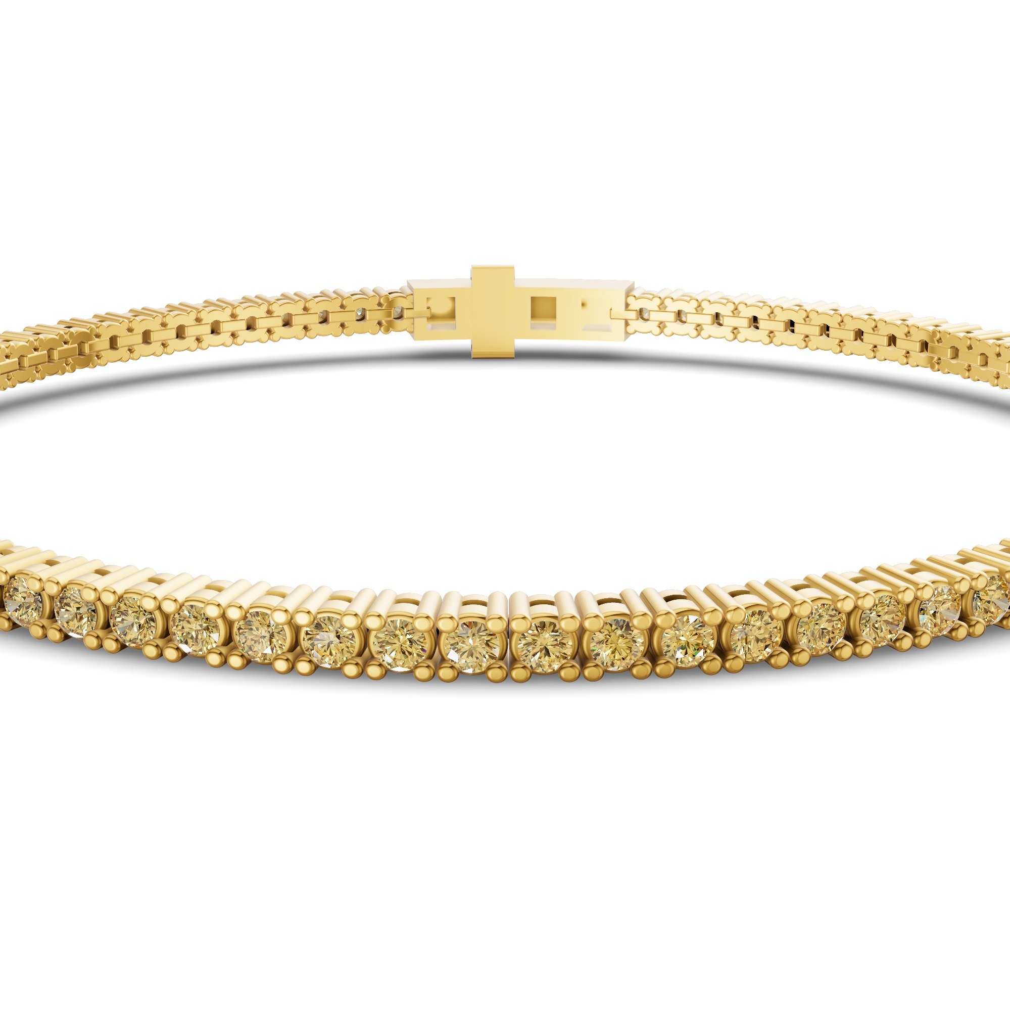 10kt Yellow Gold Darcy Round Lab Diamond Tennis Bracelet (2 Ct. Tw.) side right image one