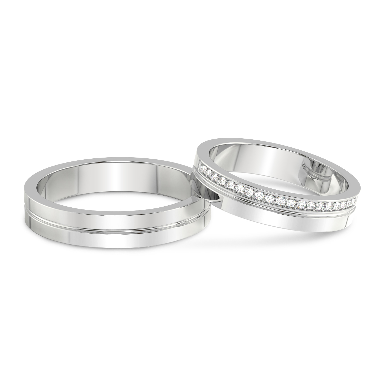 setting-Amour Couple Rings