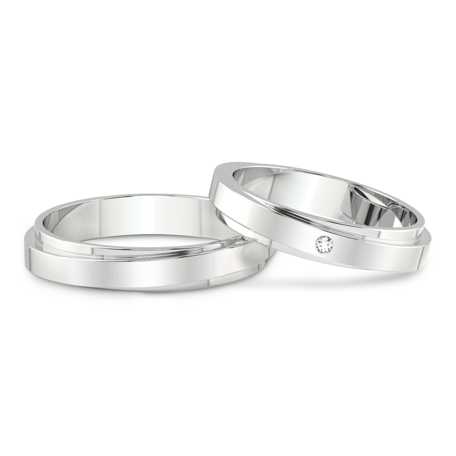 Infinite Love Couple Rings Front View