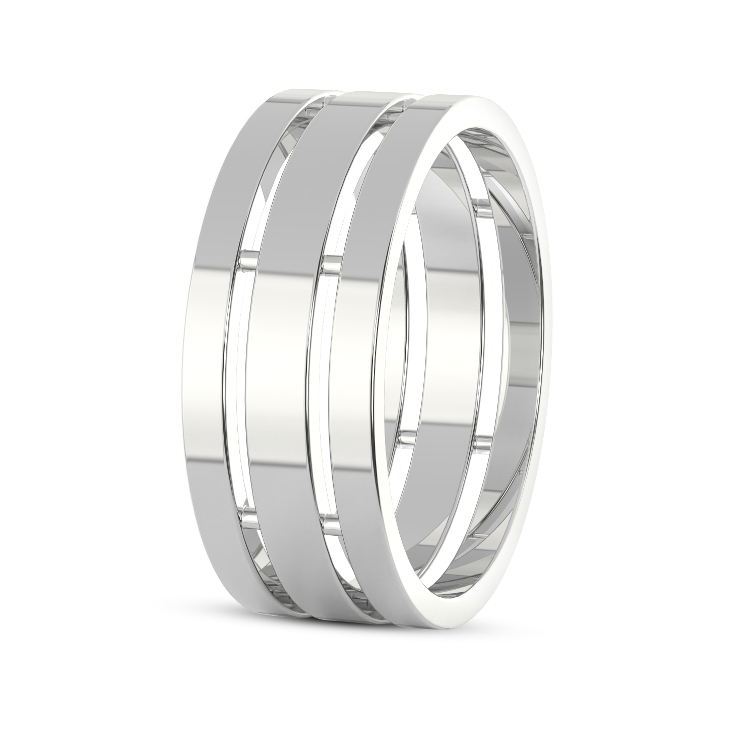 Unfading Love Couple Rings Left Side View