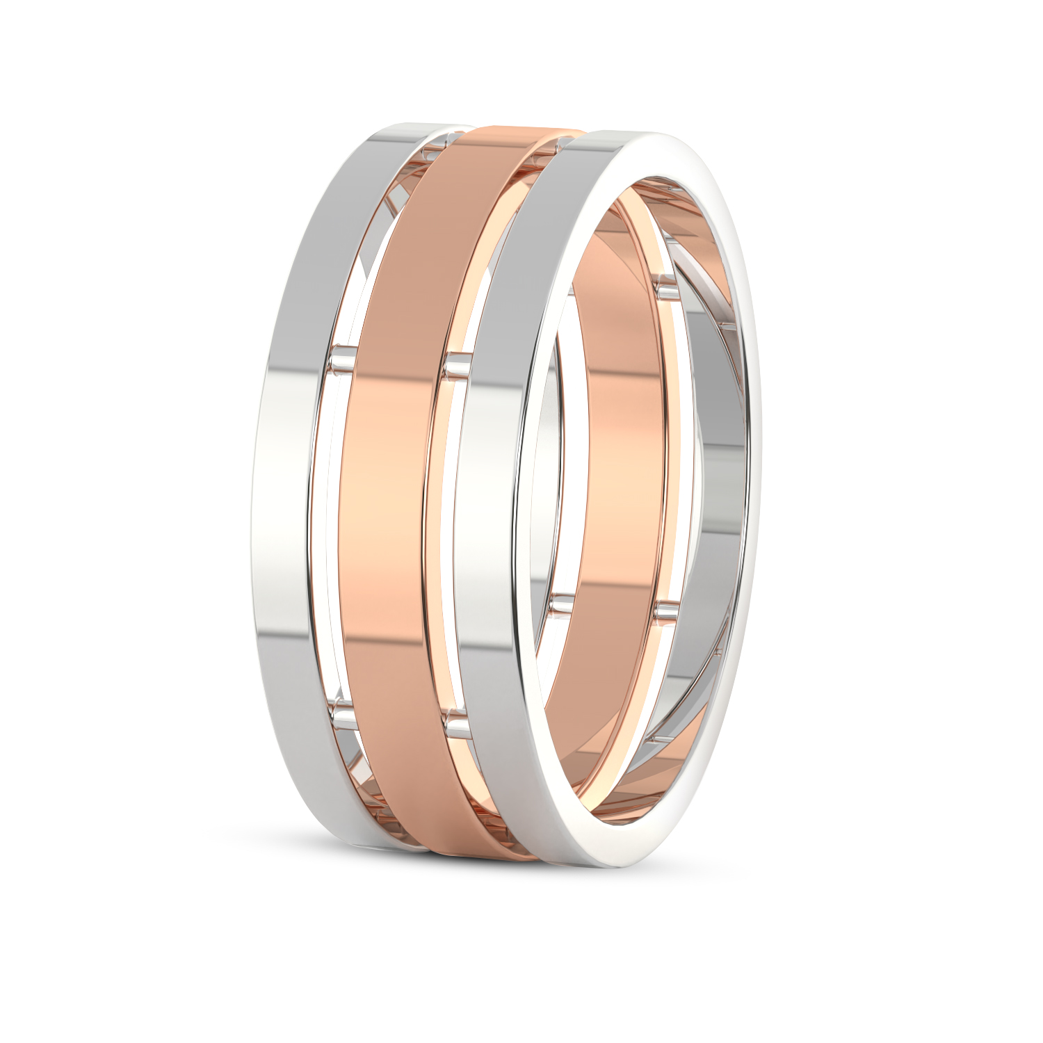 Unfading Love Couple Rings Left Side View