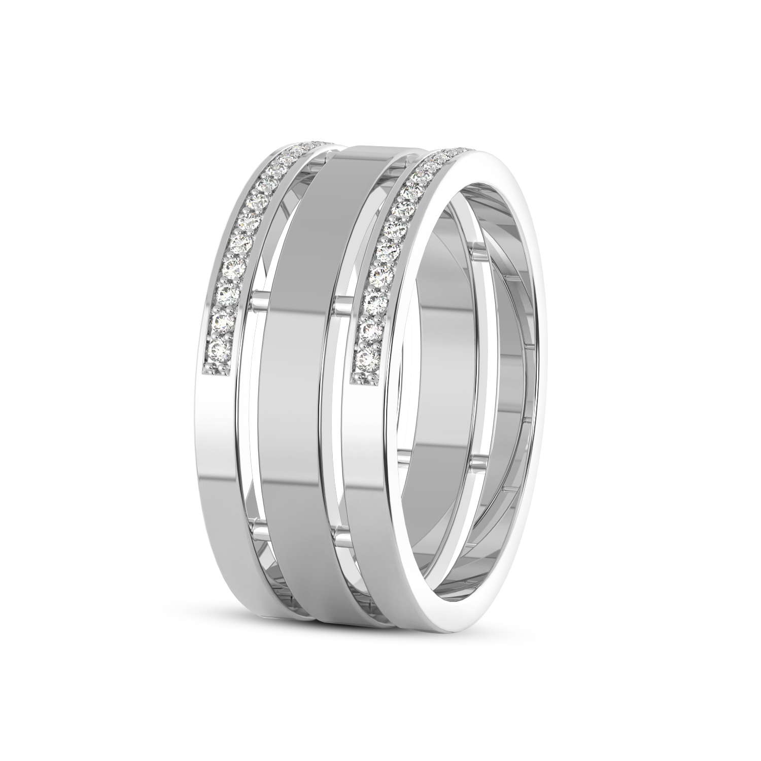 Unfading Love Couple Rings Left Side  View