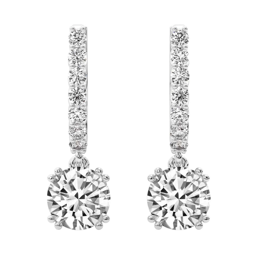 Anaisa Dangling Lab Diamond Earrings front view