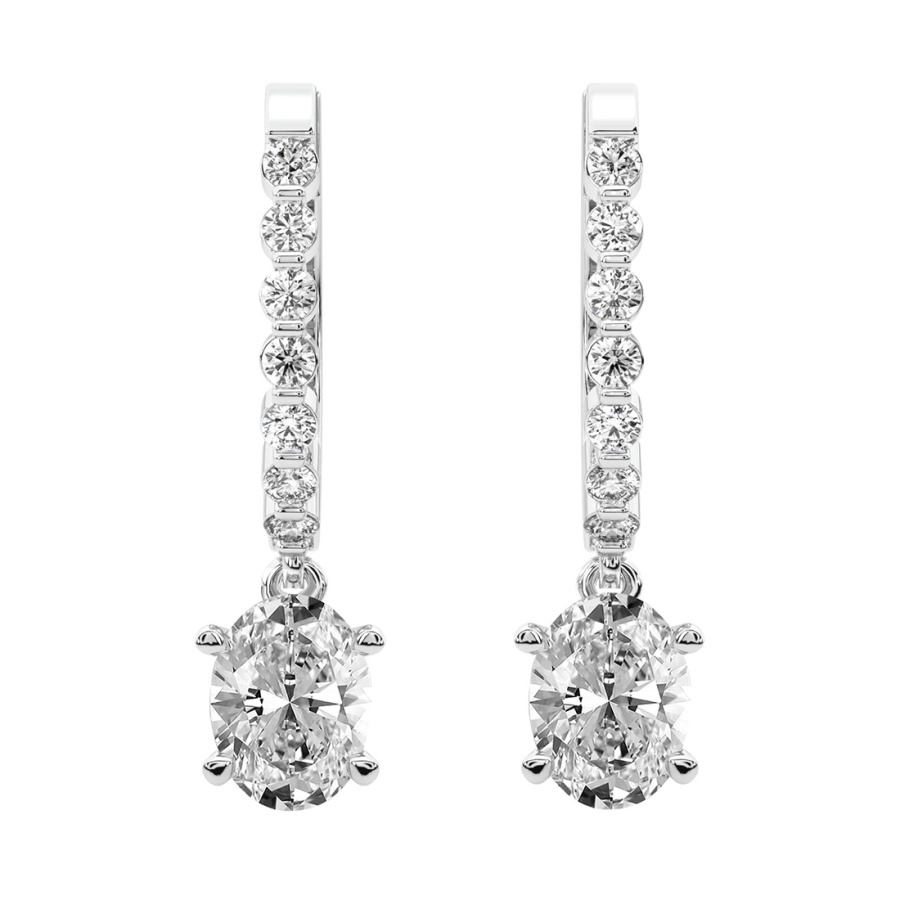 Elara Dangling Lab Diamond Earrings front view