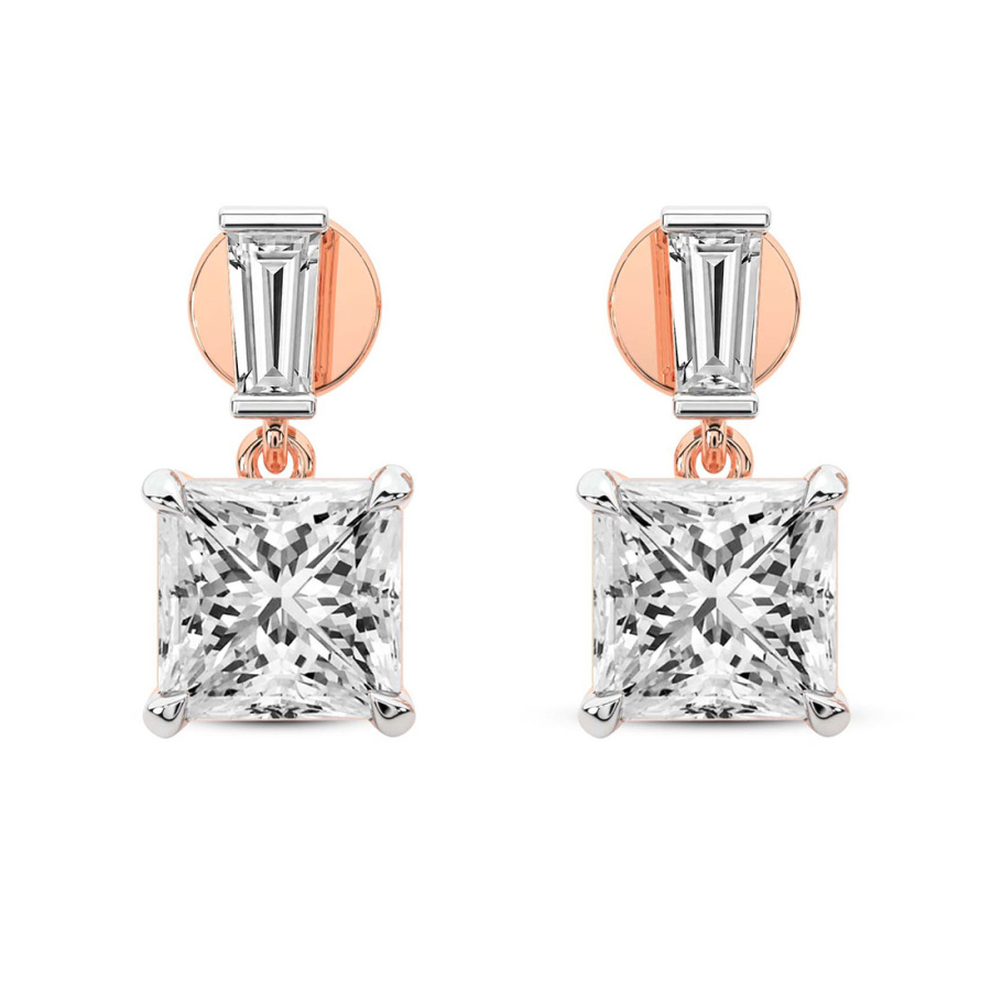 Sabela Dangling Lab Diamond Earrings front view