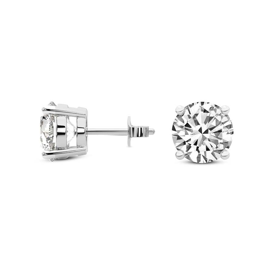 Mriya Love Solitaire Lab Diamond Earrings top view