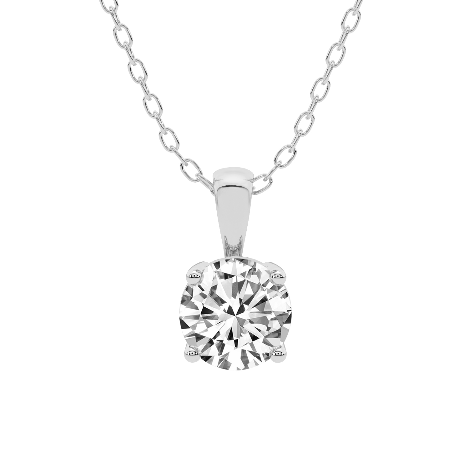14kt White Gold Martina Solitaire Lab Diamond Pendant Afdn200 ...