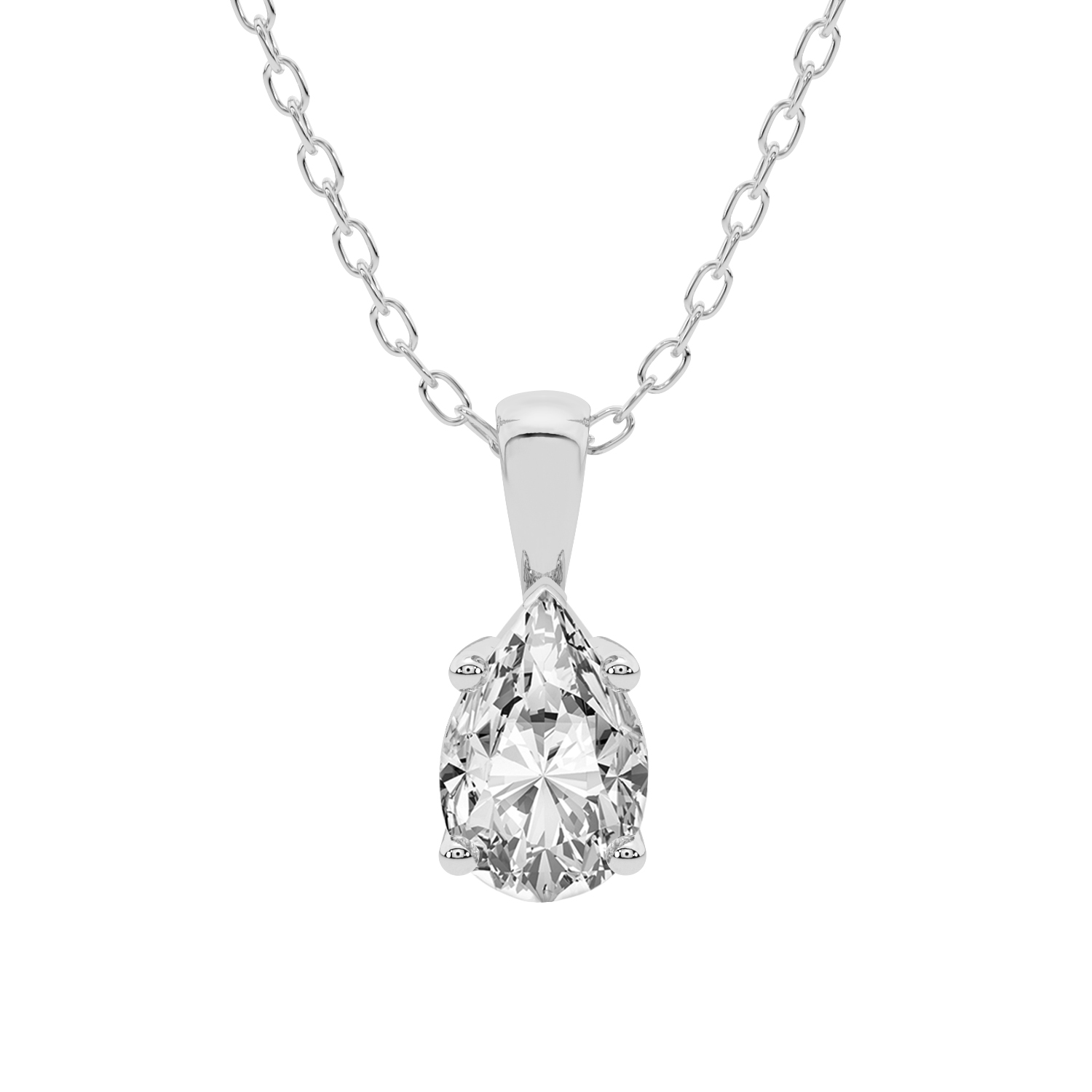 4.69 Ct PEAR Cut Martina Solitaire Lab Grown Diamond Pendant in Platinum front image