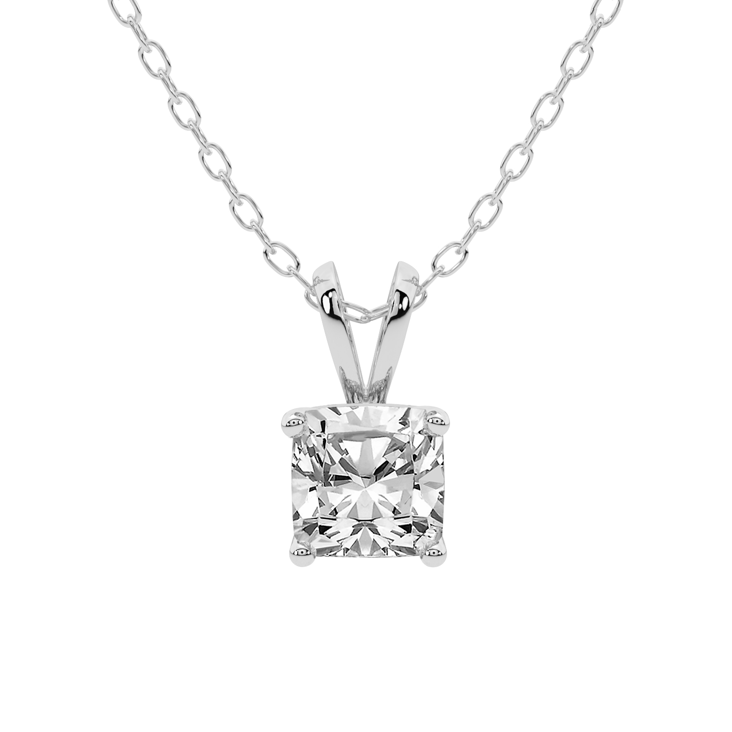 Quartze Split Bail Solitaire Lab Grown Diamond Pendant