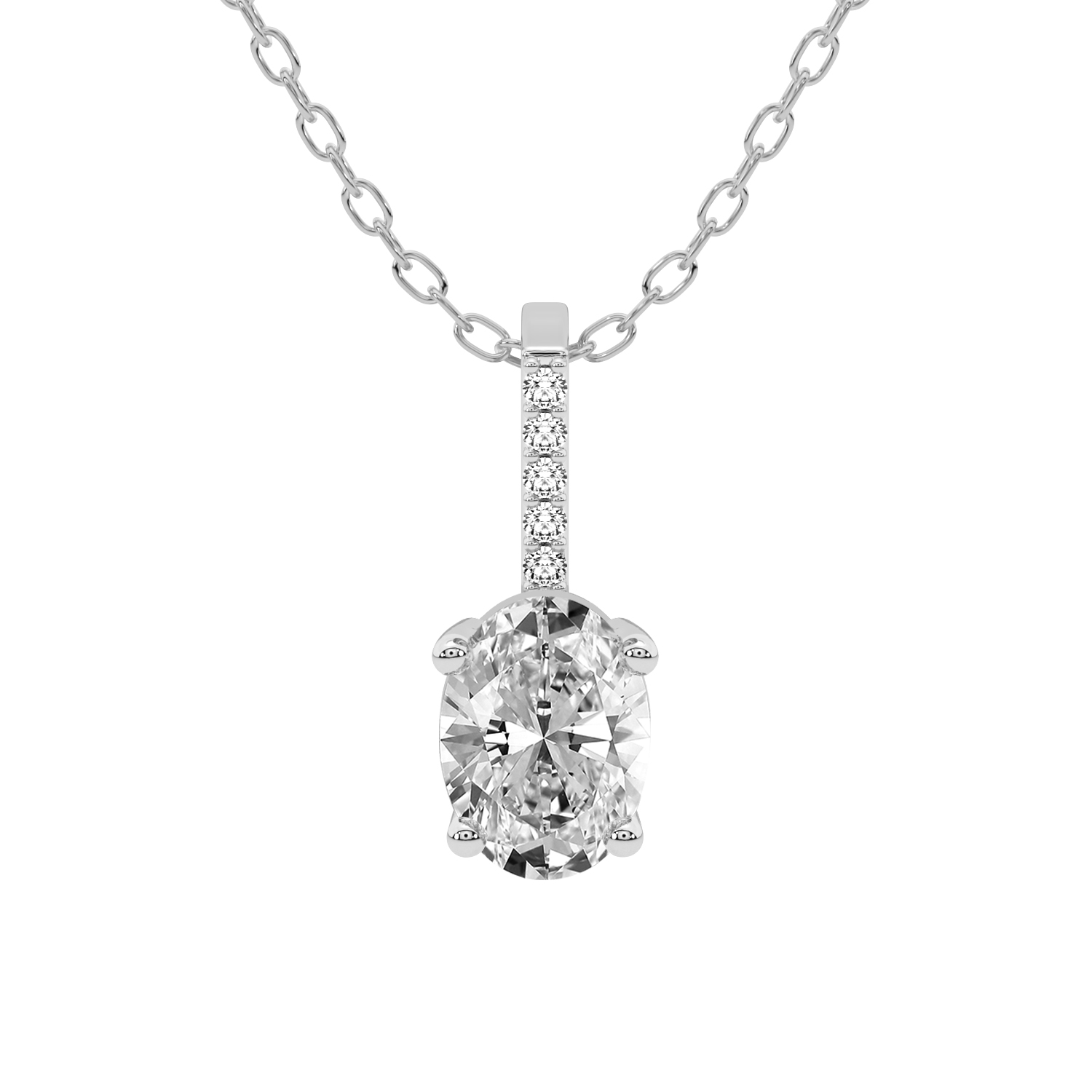 Lucida Four Prong Lab Grown Diamond Pendant