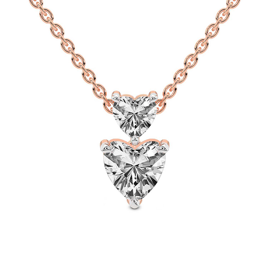 Carina Two Stone Dangling Lab Grown Diamond Pendant