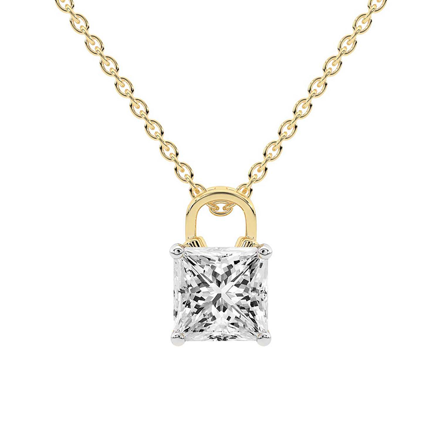 Love Lock Solitaire Lab Diamond Pendant