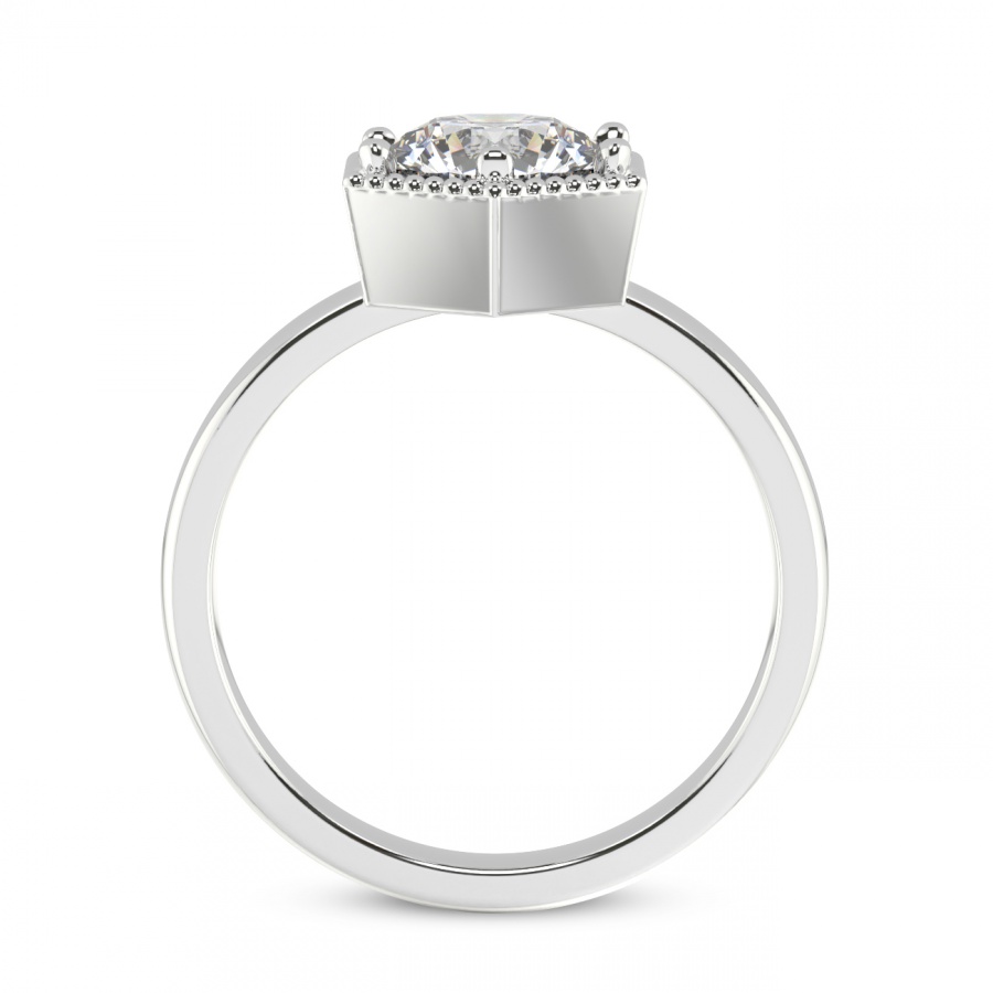 Spectra Solitaire Diamond Ring Side View