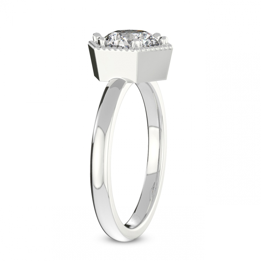 Spectra Solitaire Diamond Ring Side Left View