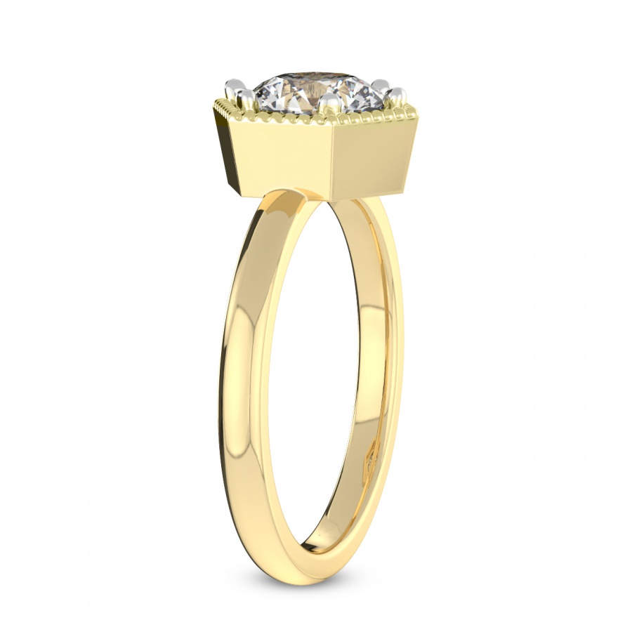Spectra Solitaire Diamond Ring Side Left View