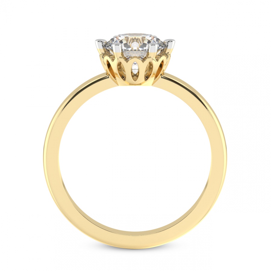 Malissa Solitaire Diamond Ring Side View