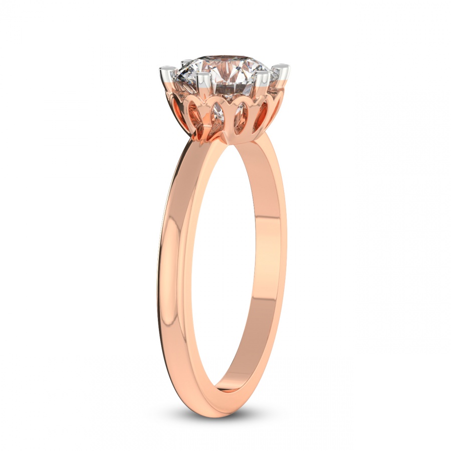 Malissa Solitaire Diamond Ring Side Left View