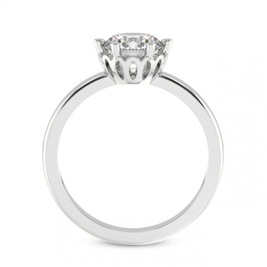 9ct White Gold Malissa Solitaire Lab Diamond Ring side right image one