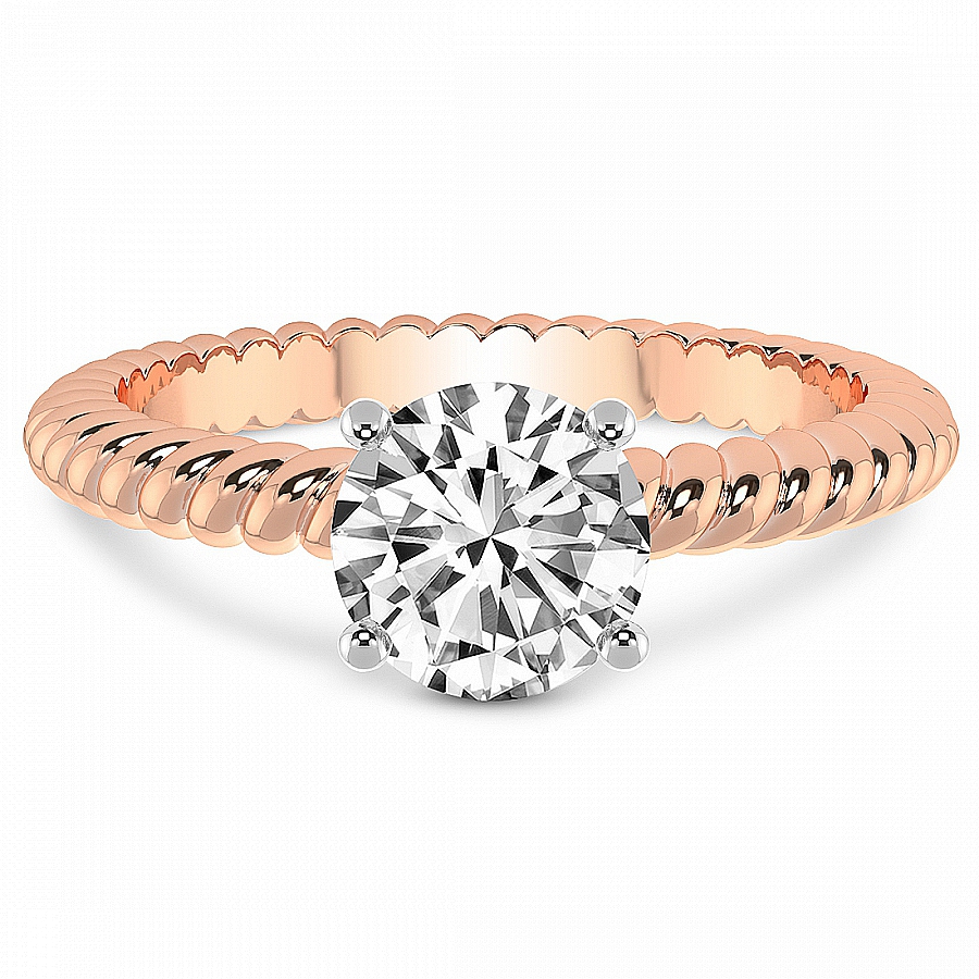 Sansa Solitaire Diamond Ring Front View