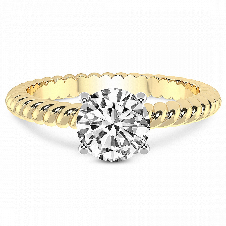 Sansa Solitaire Diamond Ring Front View