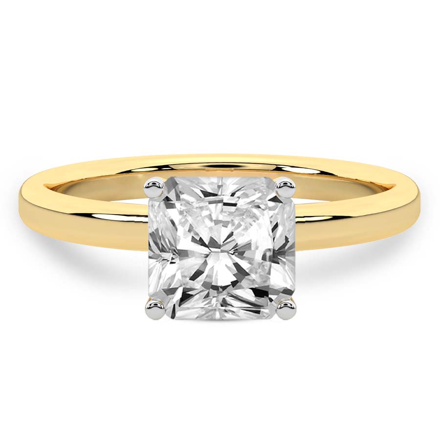 Four Prong Solitaire 2mm Lab Diamond Ring front view