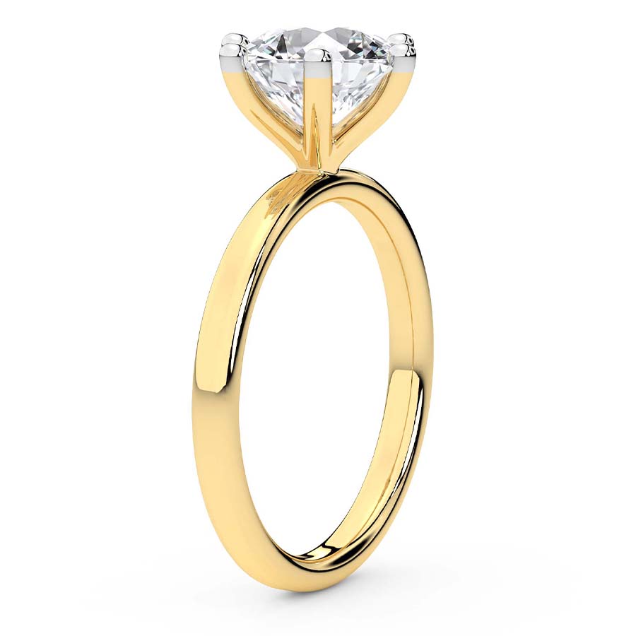 Six Prong Solitaire Diamond Ring top view